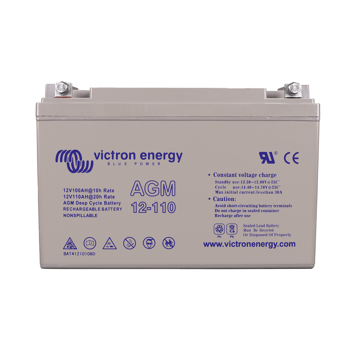 Victron 12V/110Ah AGM Deep Cycle Battery (M8)