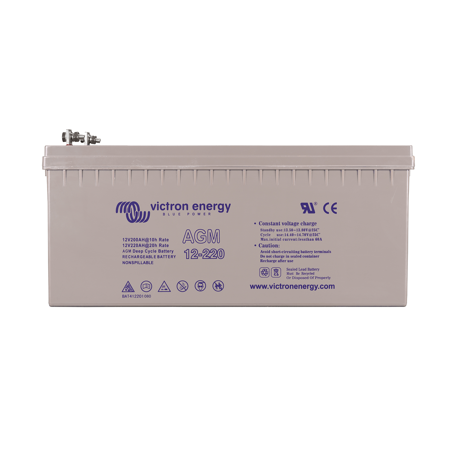 Victron 12V/220Ah AGM Deep Cycle Battery (M8)